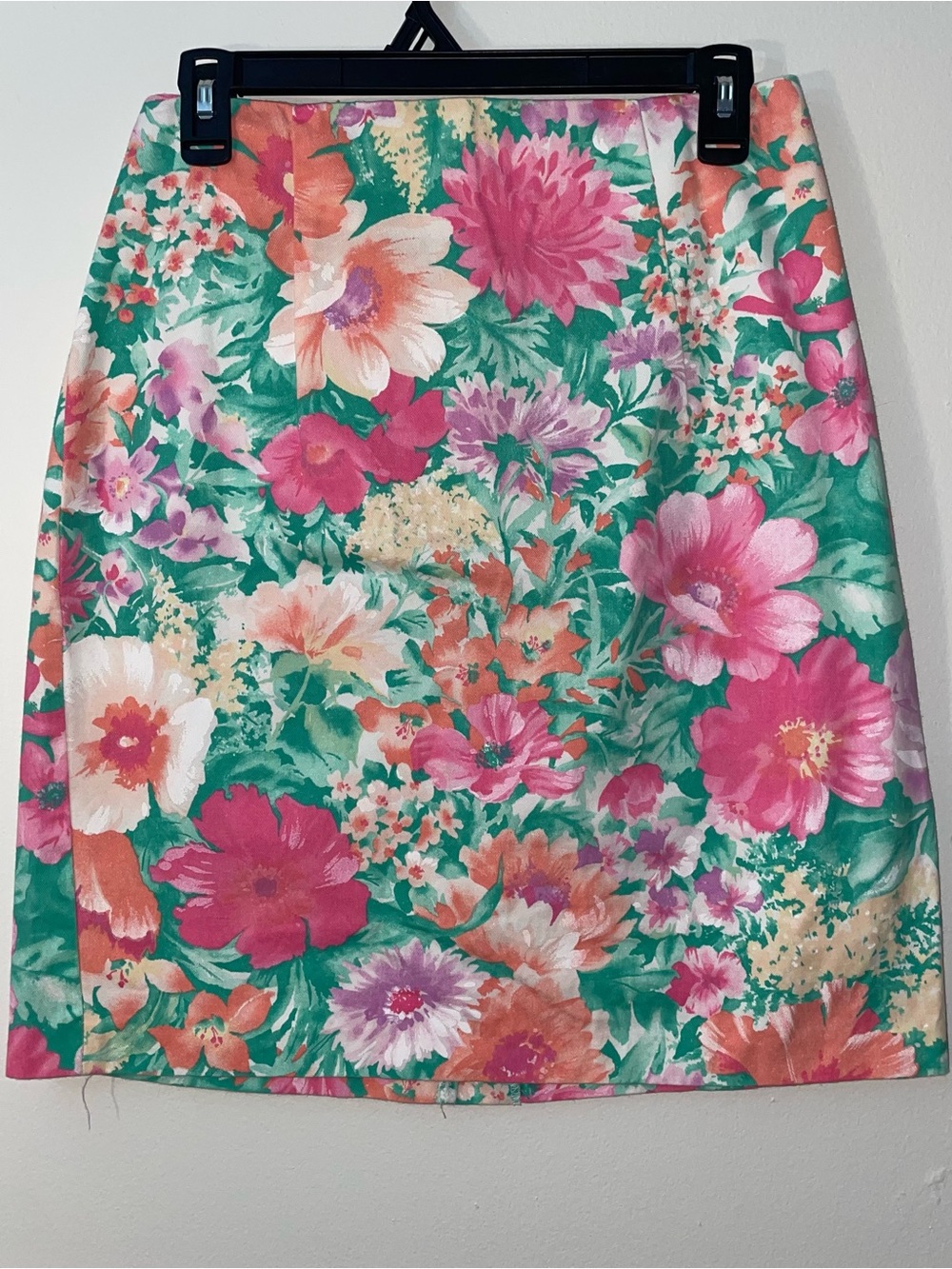 Vintage 90s 35th & 10th Women’s Vibrant Floral Short Pencil Skirt